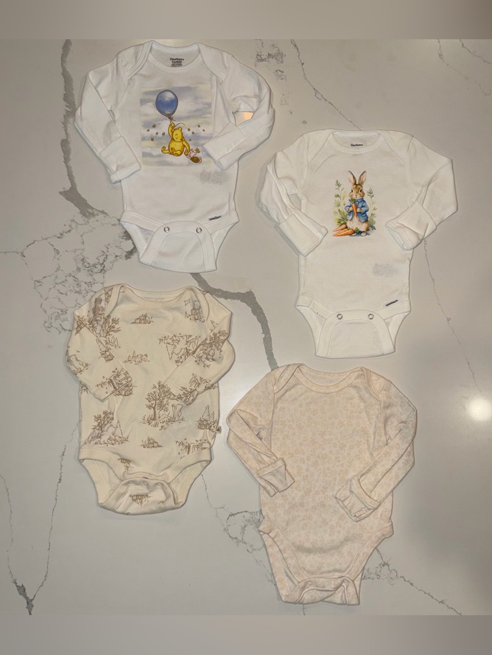 0-3 Months Long-Sleeve Onesies
